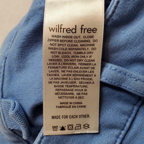 Aritzia Wilfred Free Women's Size 4 Brennan High Waist Utility Pants Blue - Picture 8 of 9